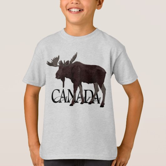 Canada Moose Shirten Kind Canadian Moose Sweatshir T-shirt (Voorkant)