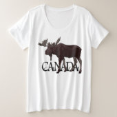 Canada Moose Shirten Plus Size Moose T-shirts (Design voorkant)