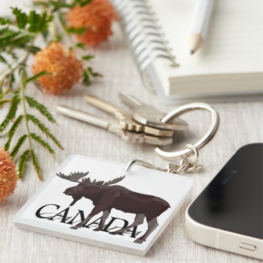 Canada Moose Sleutelhanger Custom Canada Souvenirs (Voorkant Rechts)