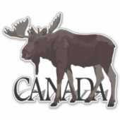 Canada Moose Stickers Canada Souvenir Stickers (Voorkant)