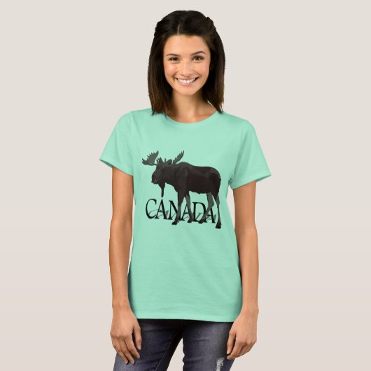 Canada Moose T-shirt Canadian Souvenir Shirten (Voorkant volledig)