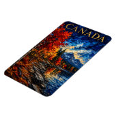 Canada Mountain Lake Art Souvenier Magneet (Linkerzijde)