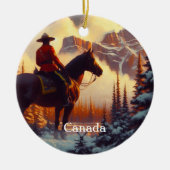 Canada Mounty Rockies Christmas Tree Ornament (Voorkant)