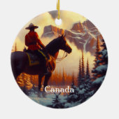 Canada Mounty Rockies Christmas Tree Ornament (Achterkant)