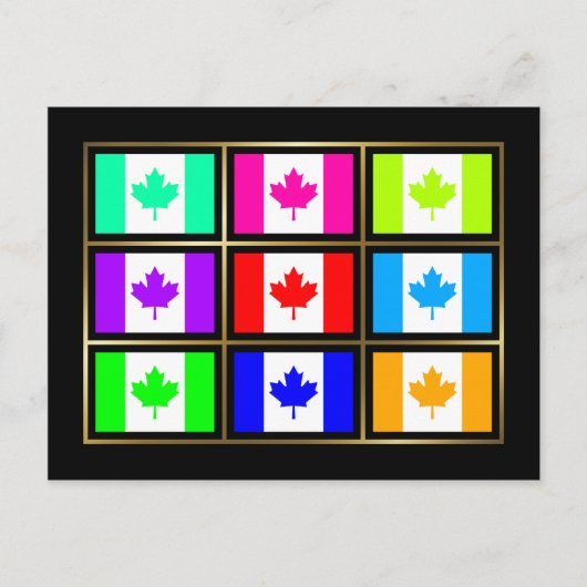 Canada Multihue Flags Briefkaart (Voorkant)