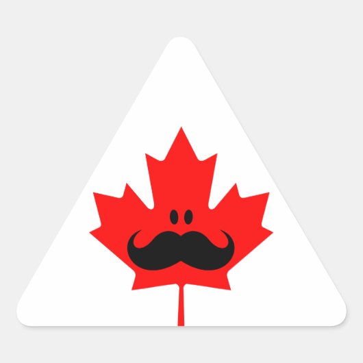 Canada Mustache - Een snor op rode esdoorn Sticker (Voorkant)