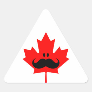 Canada Mustache - Een snor op rood zeehond Sticker