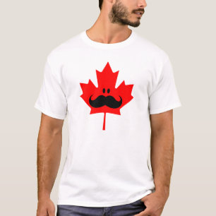 Canada Mustache - Een snor op rood zeehond T-shirt