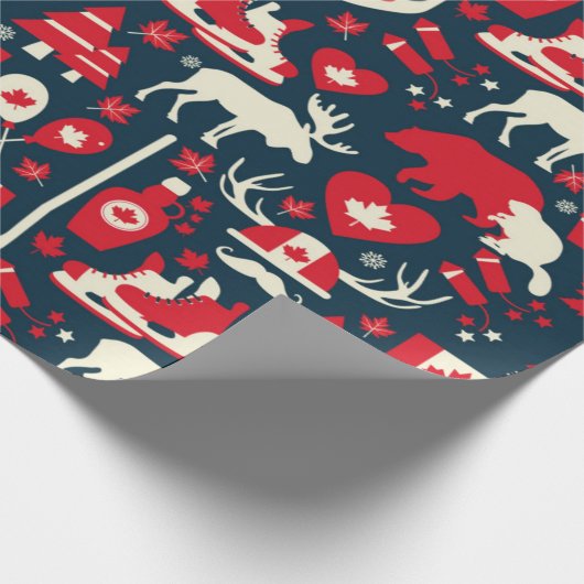 Canada naadloos patroon cadeaupapier (Hoek)