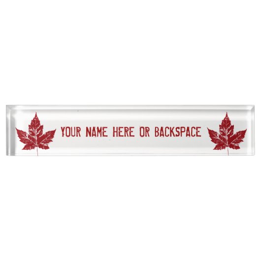 Canada Name Borden Personalized Canada Name Bord Naambordje (Voorkant)