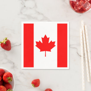 Canada Napkins, Feest, Canadese Vlag Servet