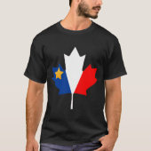Canada National Acadian Day New Brunswick Frans T-shirt (Voorkant)