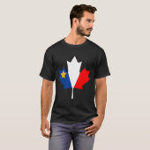 Canada National Acadian Day New Brunswick Frans T-shirt (Voorkant volledig)