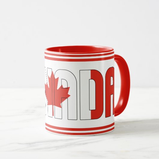 Canada National Flag Patriotic Coffee Mok (Voorkant rechts)