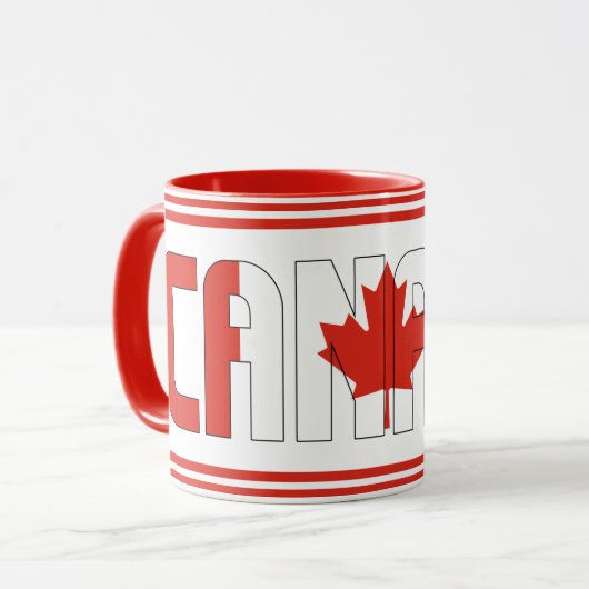 Canada National Flag Patriotic Coffee Mok (Voorkant links)