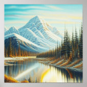 Canada Natuur Landschap - Verbluffende bergkunst Poster (Voorkant)