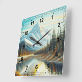 Canada Natuur Landschap - Verbluffende bergkunst Vierkante Klok (Hoek)