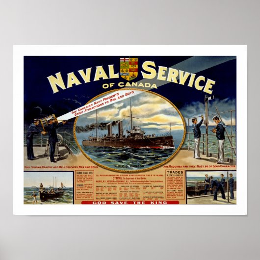 Canada Naval Service Poster (Voorkant)
