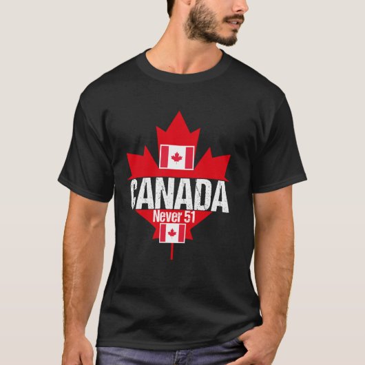Canada Never 51st State Dad Flag Golf bever grappi T-shirt (Voorkant)