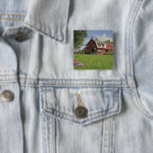 Canada, New Brunswick, Campobello Island. Vierkante Button 5,1 Cm (In situ)