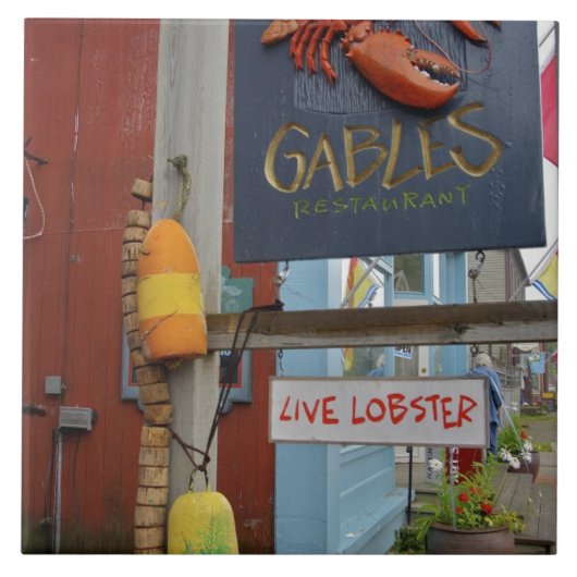 Canada, New Brunswick, St Andrews. Kleurrijk Tegeltje (Voorkant)