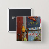 Canada, New Brunswick, St Andrews. Kleurrijk Vierkante Button 5,1 Cm (Voorkant /achterkant)