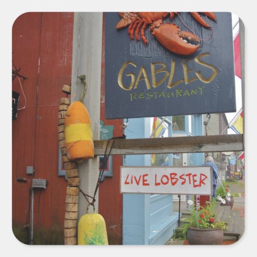 Canada, New Brunswick, St Andrews. Kleurrijk Vierkante Sticker (Voorkant)