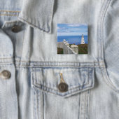 Canada, Newfoundland, Cape Spear Nationaal 3 Vierkante Button 5,1 Cm (In situ)