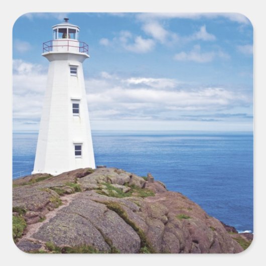 Canada, Newfoundland, Cape Spear Nationaal Vierkante Sticker (Voorkant)