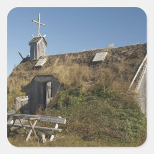 Canada, Newfoundland en Labrador, L'Anse Aux Vierkante Sticker