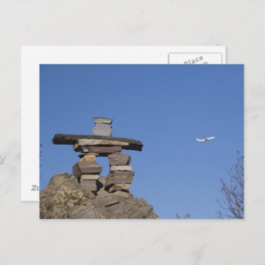 Canada, Newfoundland, St. John. Inukshuk (tot Briefkaart (Voorkant / Achterkant)