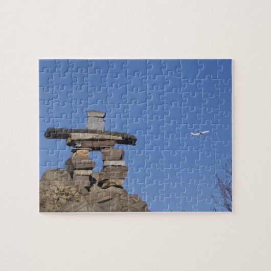 Canada, Newfoundland, St. John's. Inukshuk (om Legpuzzel (Horizontaal)