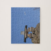 Canada, Newfoundland, St. John's. Inukshuk (om Legpuzzel (Verticaal)