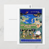 Canada Newfoundland Vintage Travel Poster teruggez Briefkaart (Voorkant / Achterkant)