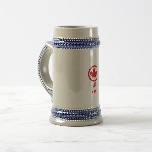 Canada niet te koop bierpul (Voorkant links)