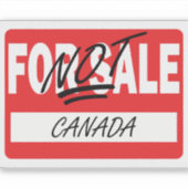 Canada NIET te koop Sticker (Voorkant)