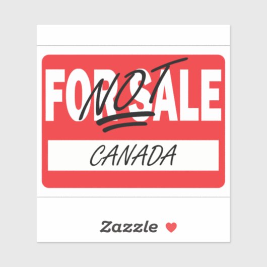 Canada NIET te koop Sticker (Vel)