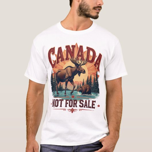 Canada niet te koop t-shirt (Voorkant)