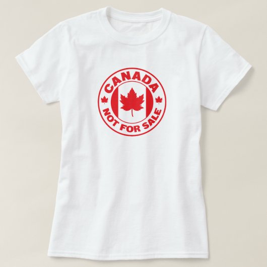 Canada niet te koop t-shirt (Design voorkant)
