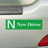 Canada nieuwe bestuurdersgroene bumpersticker (Op auto)