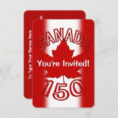 Canada nodigt Canada RSVP-kaarten aan Kaart (Voorkant / Achterkant)