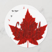 Canada nodigt Canada uit om de vlag RSVP van Canad Kaart (Voorkant / Achterkant)