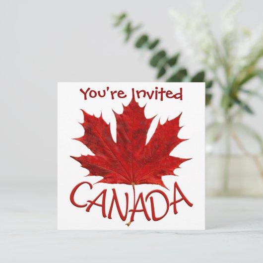 Canada nodigt Canada uit om de vlag RSVP van Canad Kaart (Staand voorkant)