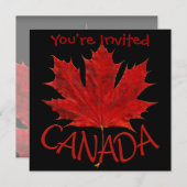 Canada nodigt Canada uit om de vlag RSVP van Canad Kaart (Voorkant / Achterkant)