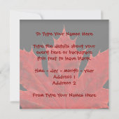 Canada nodigt Canada uit om de vlag RSVP van Canad Kaart (Achterkant)