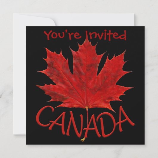 Canada nodigt Canada uit om de vlag RSVP van Canad Kaart (Voorkant)
