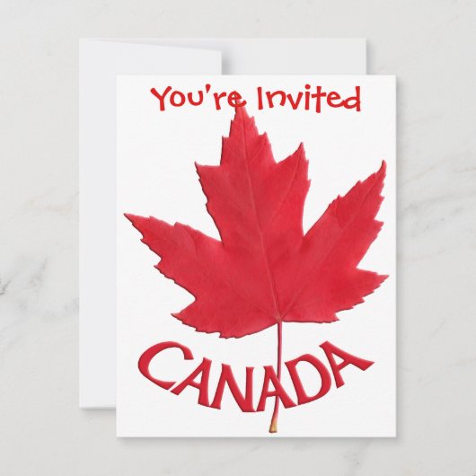 Canada nodigt Canada uit om de vlag RSVP van Canad Kaart (Voorkant)