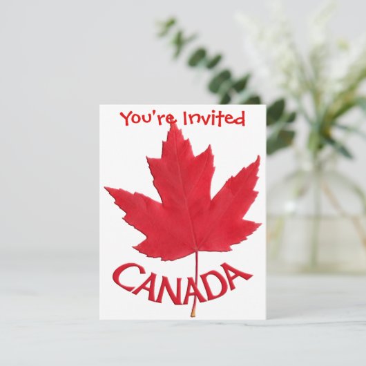 Canada nodigt Canada uit om de vlag RSVP van Canad Kaart (Staand voorkant)