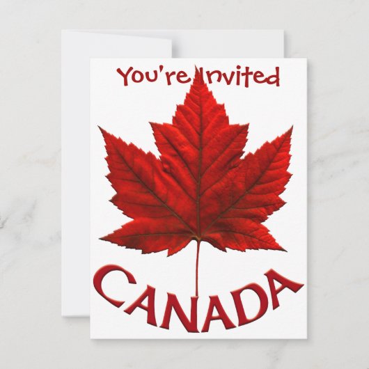 Canada nodigt Canada uit om de vlag RSVP van Canad Kaart (Voorkant)