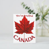 Canada nodigt Canada uit om de vlag RSVP van Canad Kaart (Staand voorkant)